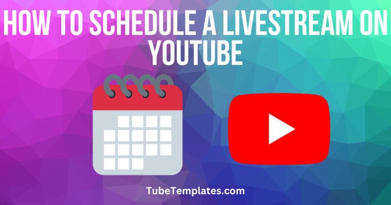 schedule a livestream