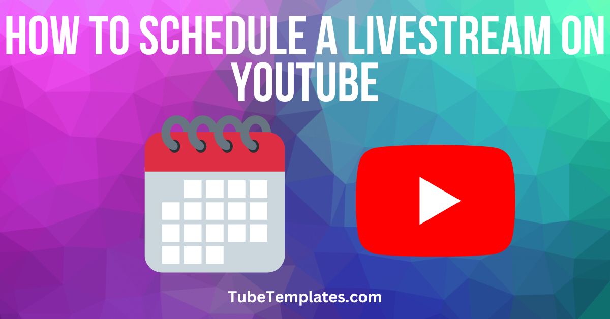 schedule a livestream